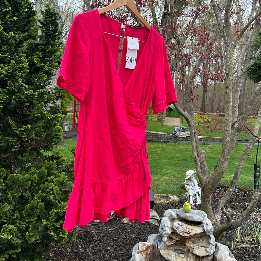 Zara linen and viscose dress